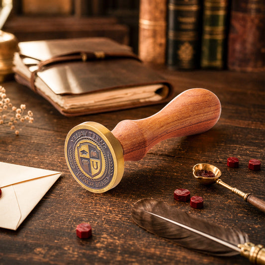 School Emblem Wax Seal Stamp Deep Engraving