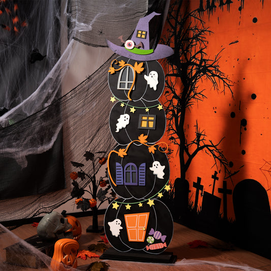 Halloween Pumpkin House Extended Ornament