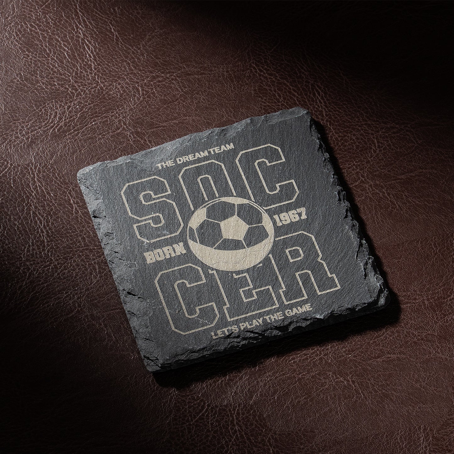 Soccer team slate engraving