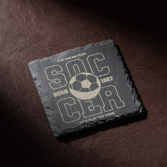 Soccer team slate engraving