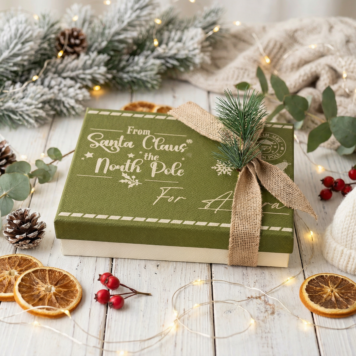 Christmas Green Gift Box