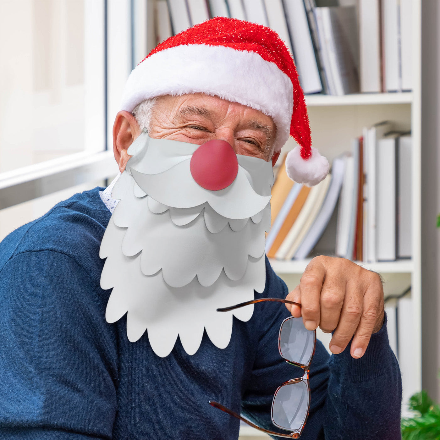 Santa Claus Beard Leather Mask