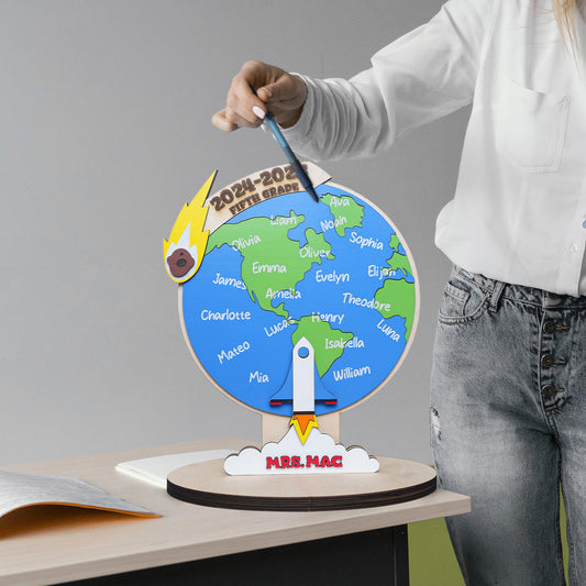 Globe Earth Class Name Plate