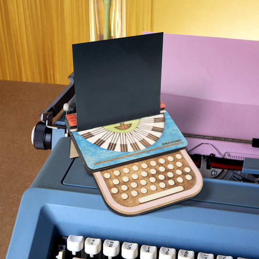 Typewriter Card Display Stand
