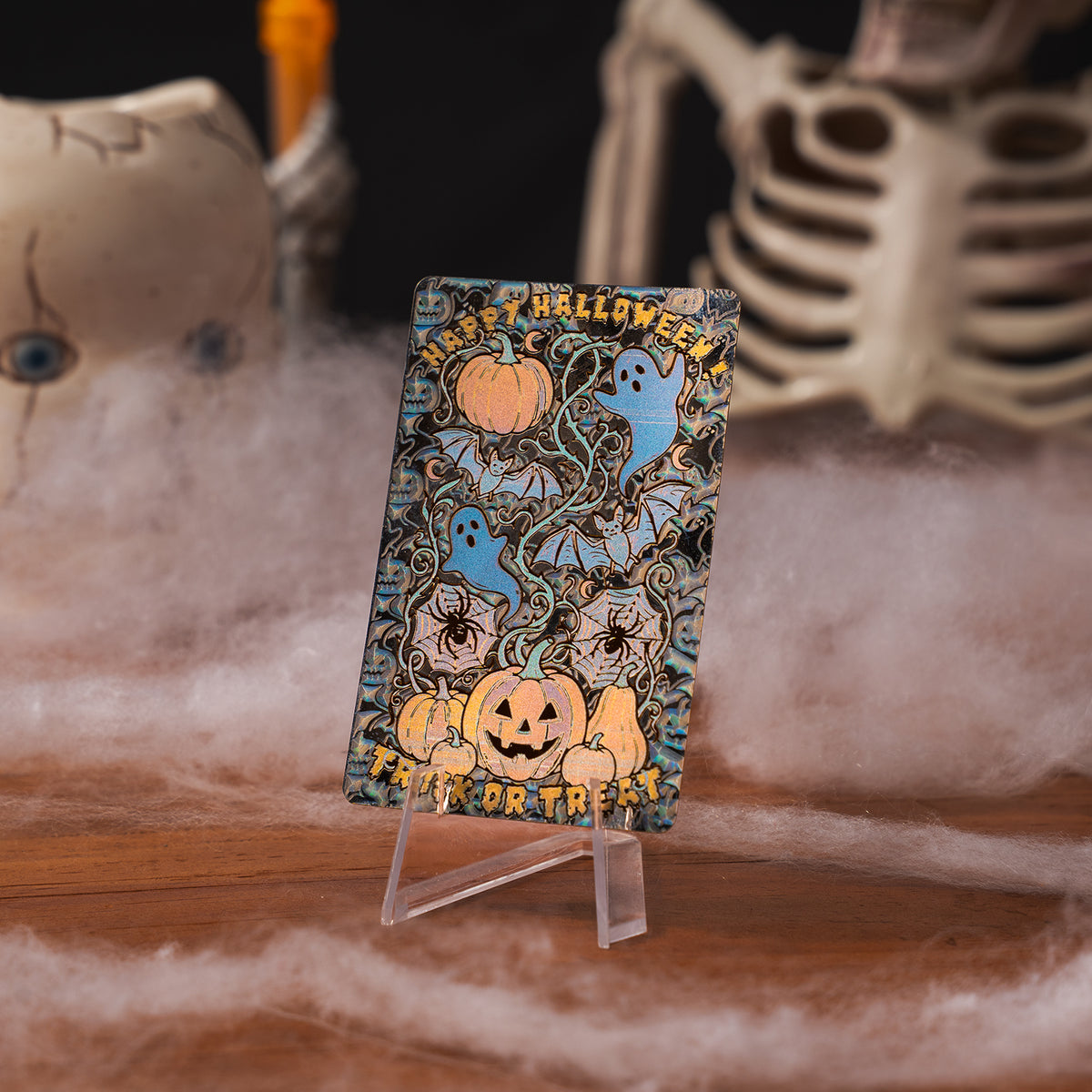Halloween Metal Card Color Engraving