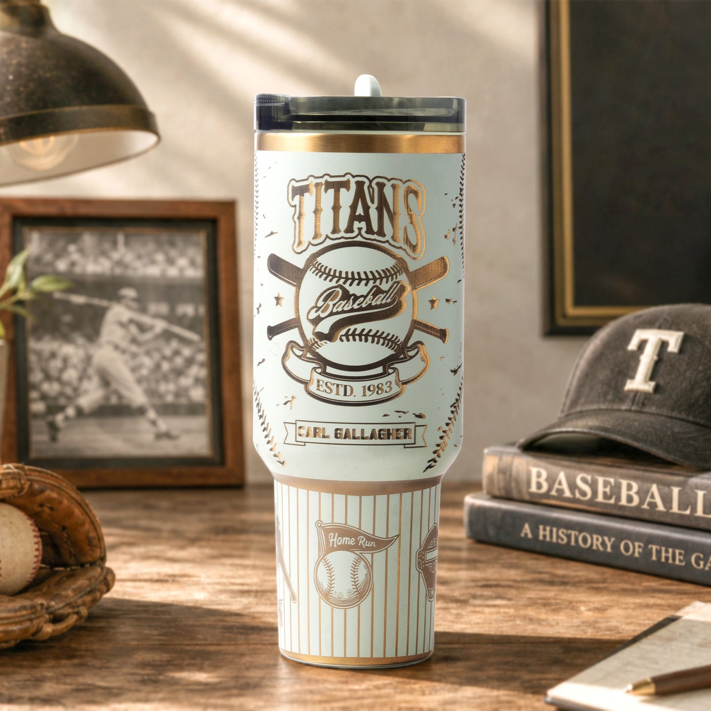 Baseball Engraved Tumbler
