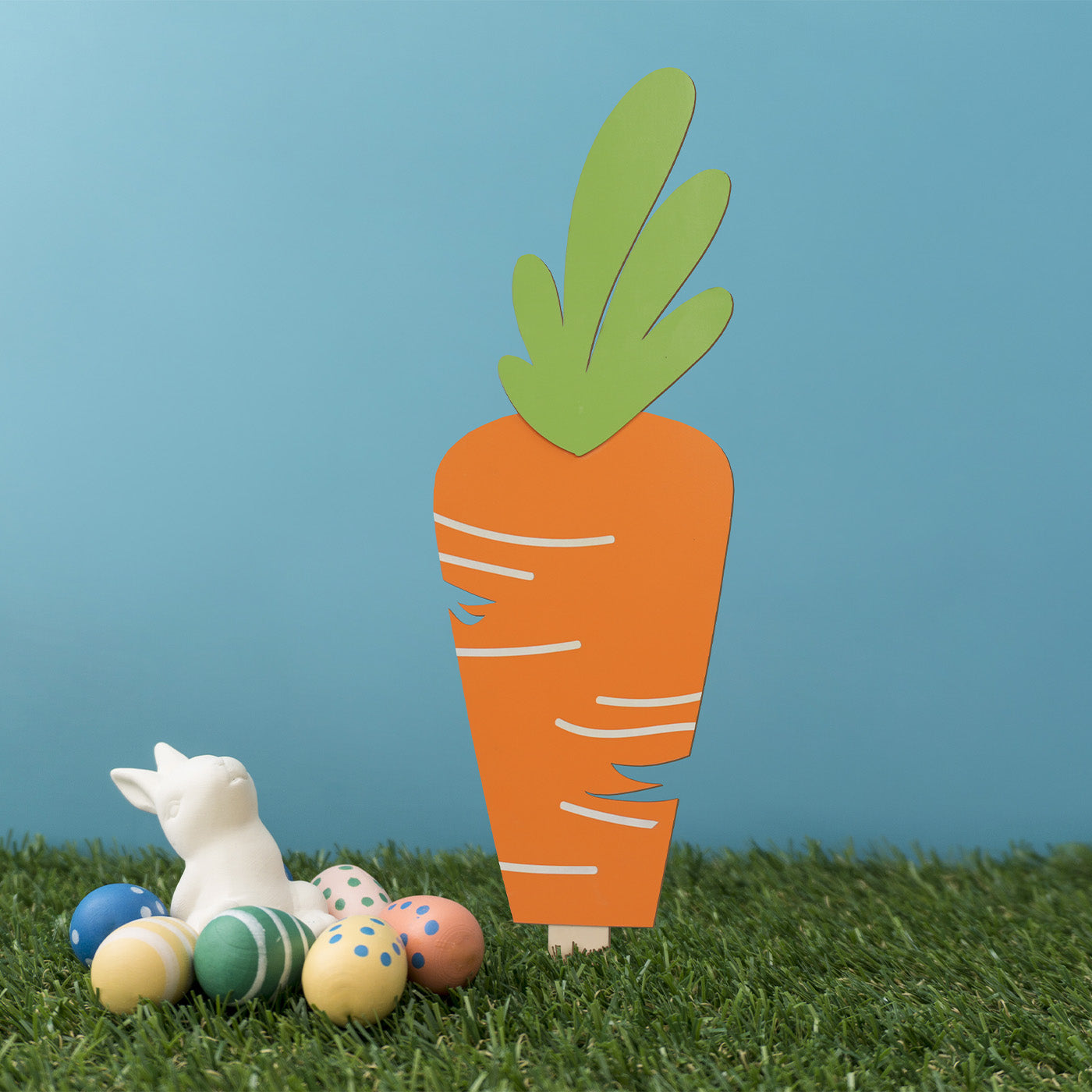 Easter Carrot Lawn Post