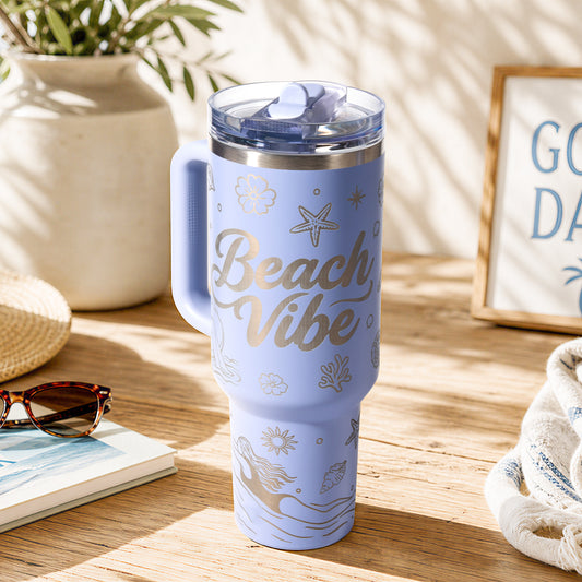Summer Beach Swimming Tumbler Engraving