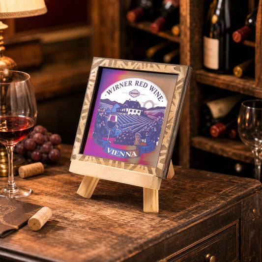 Wine Estate Coaster Color Engraving