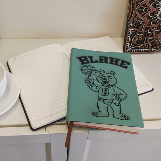 Basketball Mascot School Notebook Engraving Pattern