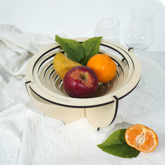 Wooden Spiral Fruit Plate