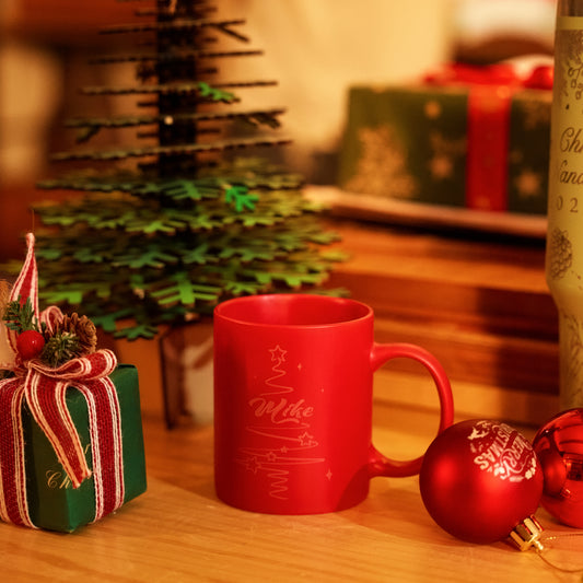Christmas Themed Custom Name Mug Engraving