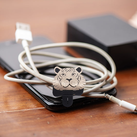 Tiger Leather Cable Ties Organize
