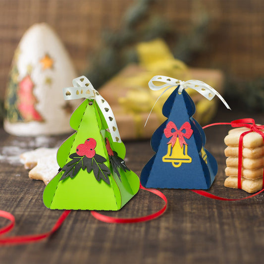 Christmas tree shaped origami candy box