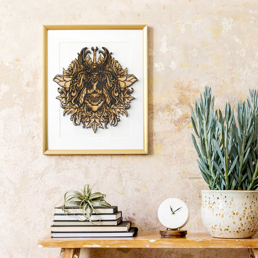 Ghost-face Hawkmoth 3D Deep Engraving Pattern