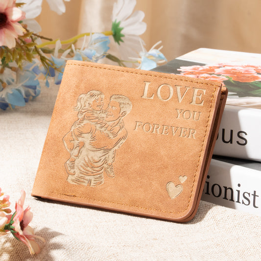 Father-Daughter Leather Wallet Engraving