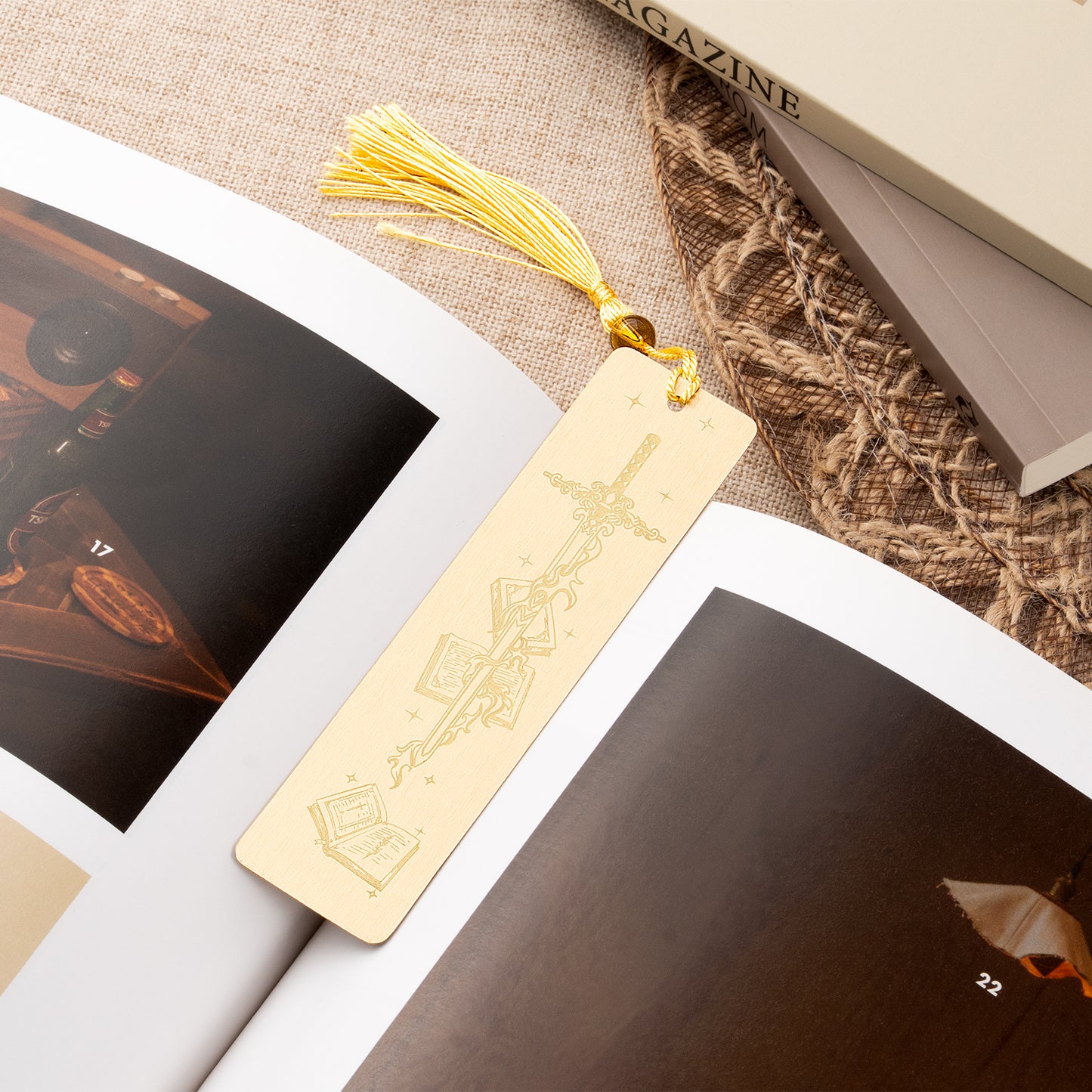 Stellar Blade Gaming Brass Bookmark Engraving