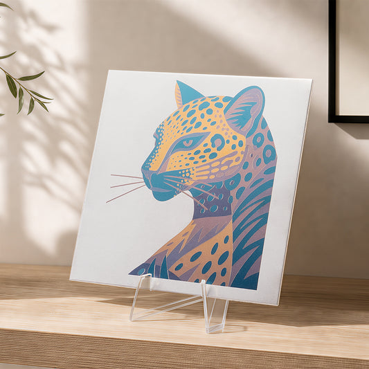 Leopard Stainless Steel Color Engraving