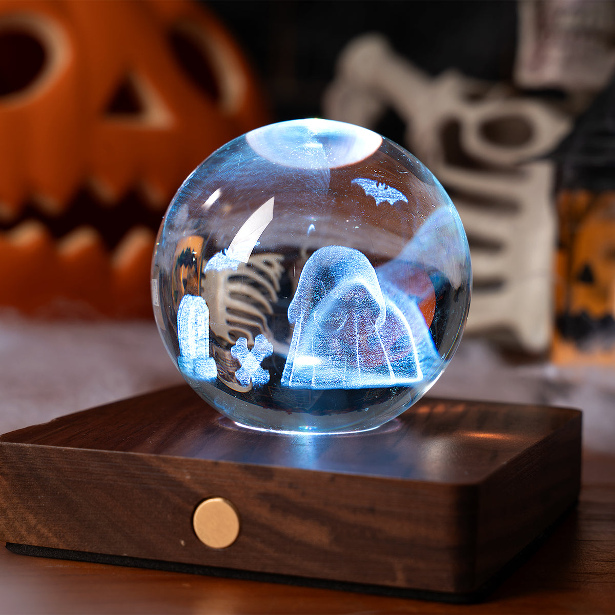Halloween Ghost Puppy Dog 3D Crystal Engraving