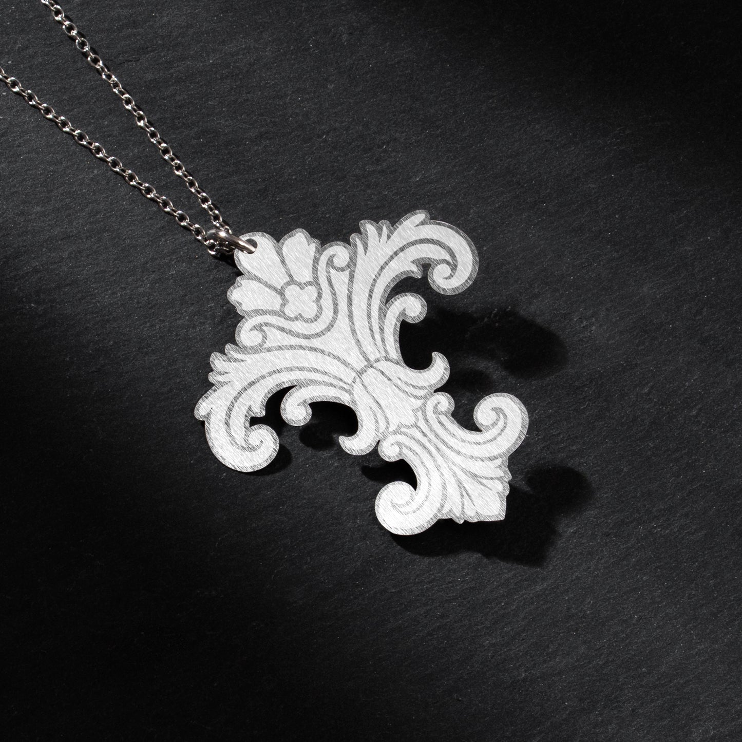 Aluminum Pendant Fleur-de-lis Graphic Engraving