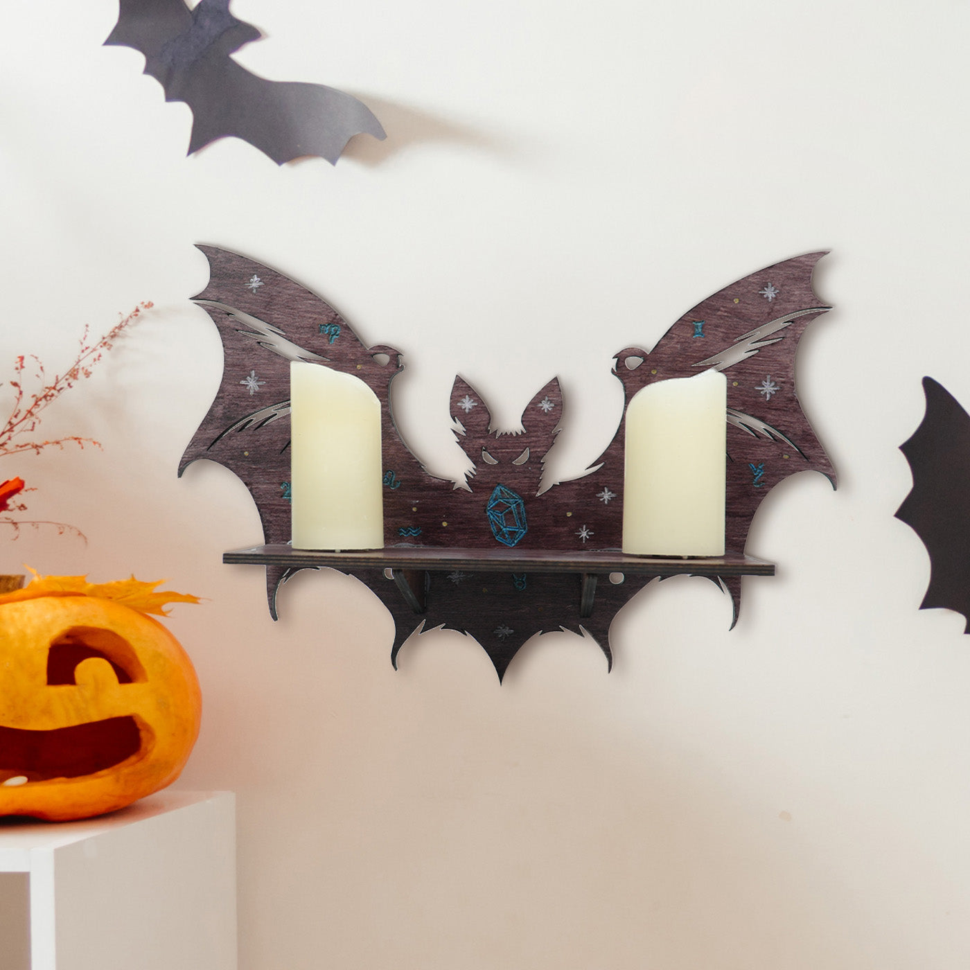 Halloween Bat Wall Candle Holder