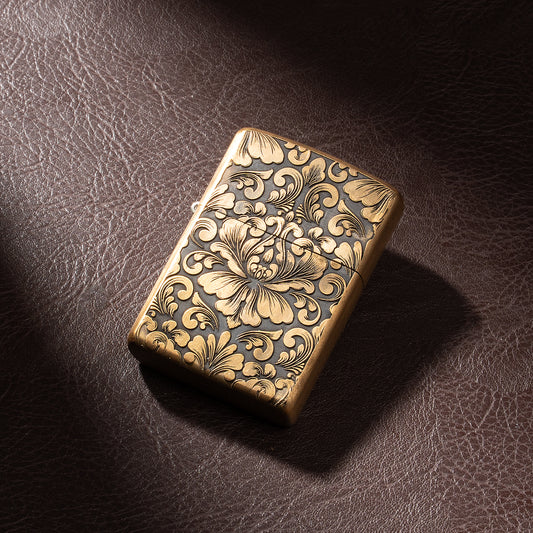 Vintage Pattern Zippo Lighter Deep Engraving