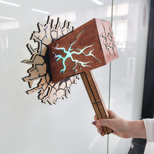 Wooden hammer decoration