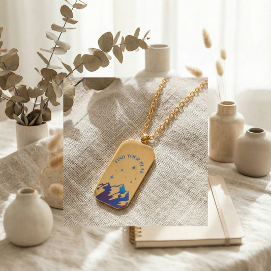 Custom Blessing Metal Pendant Color Engraving