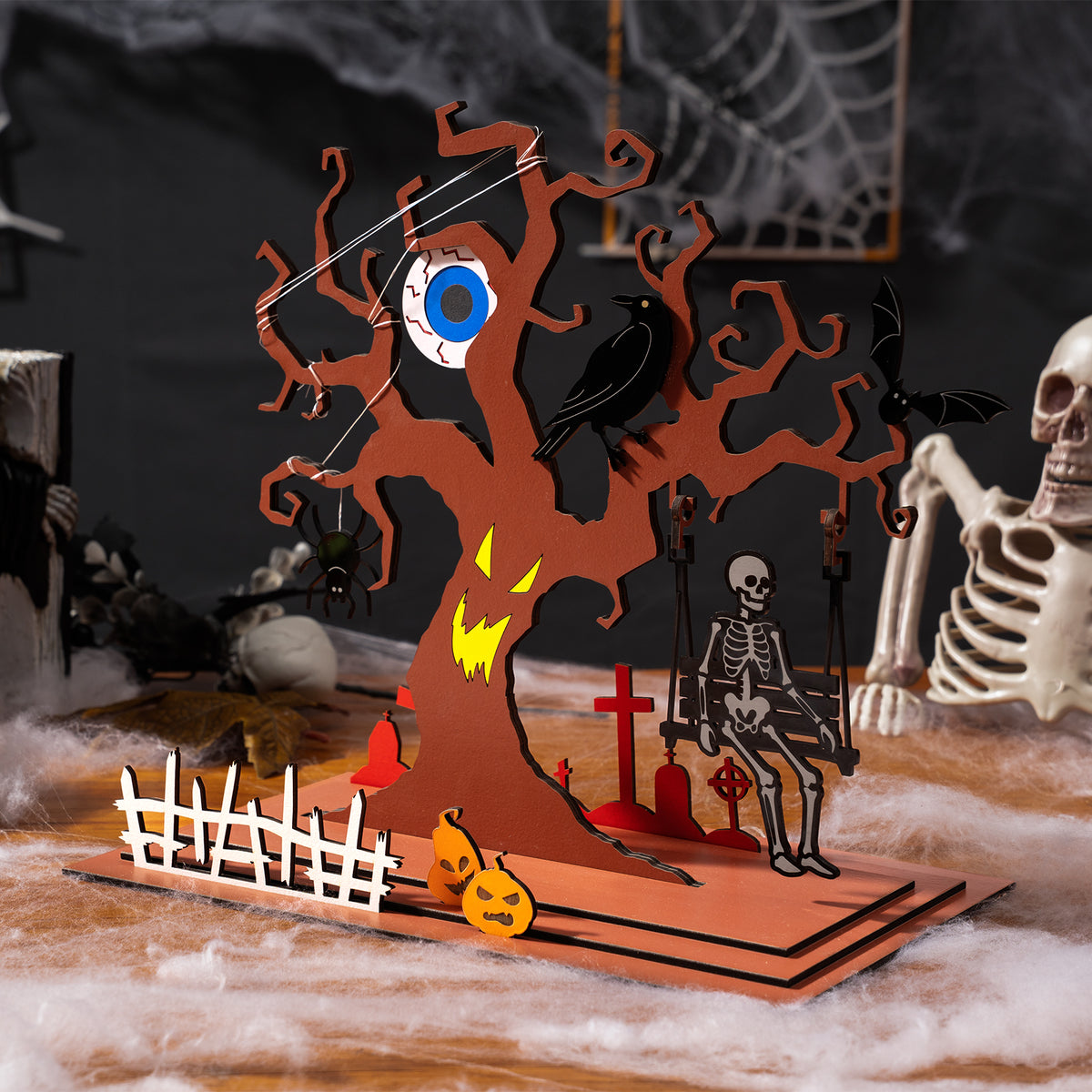 Halloween Skeleton Swing Decoration
