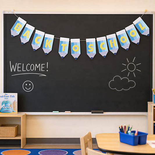 Back-to-School Pencil-Shaped Decorative Banner