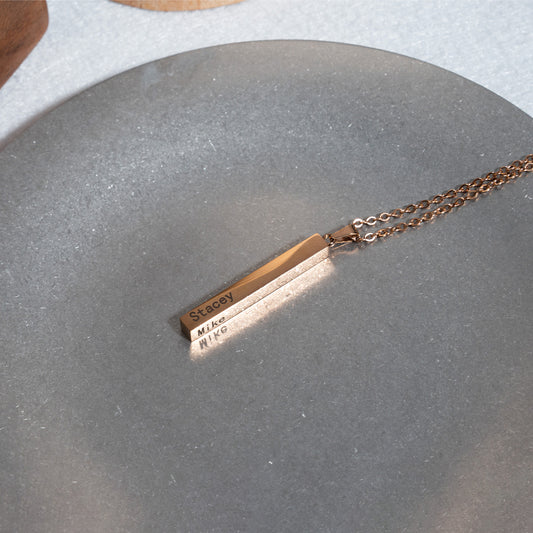 Custom Bar Pendant Engraving