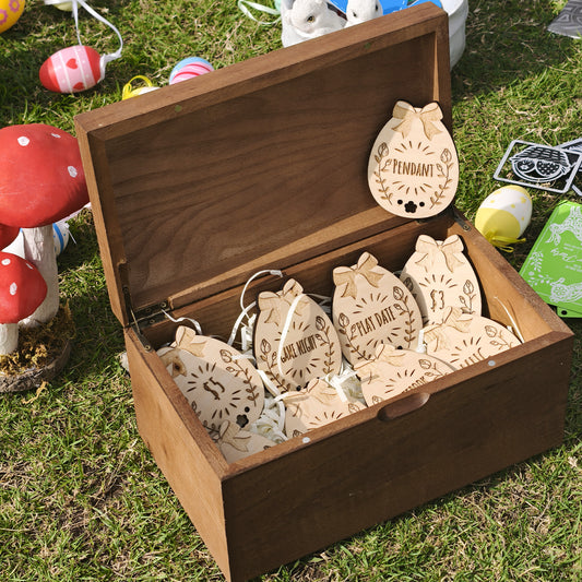 Wooden Easter Egg Raffle Cards