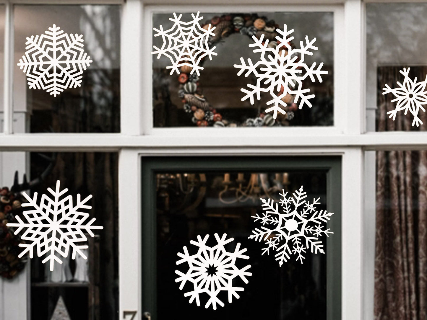 Christmas snowflake window decal 02