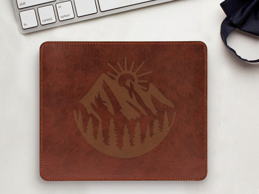 Mouse Pad 07 with mountain and sunset