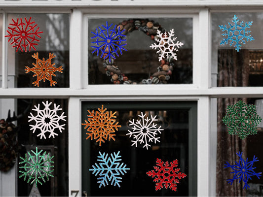 Christmas snowflake window decal 01