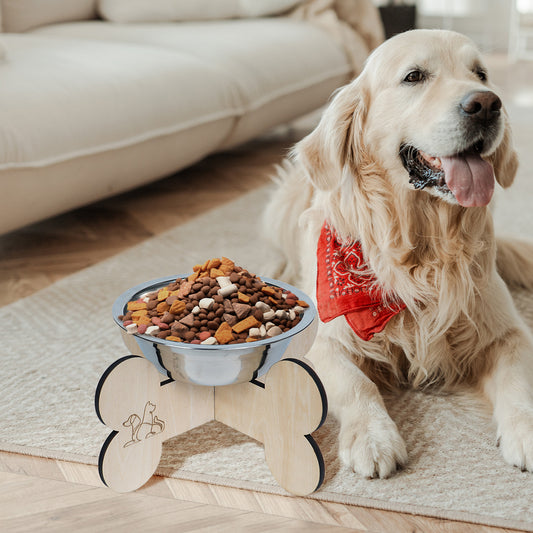 Bone Shaped Pet Bowl Holder