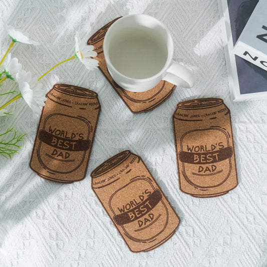 Fathers Day Beer Cork Coaster
