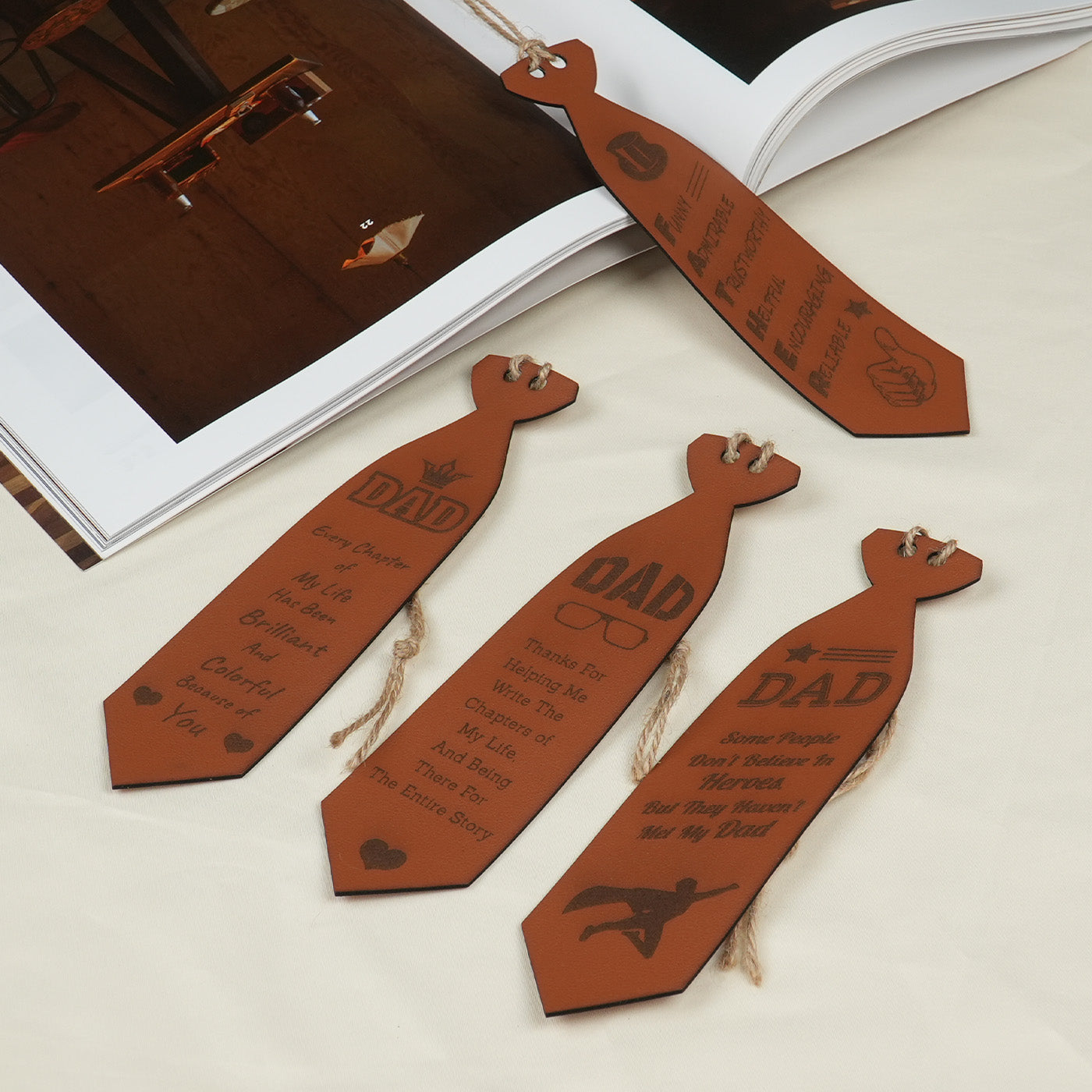 Fathers Day Neck Tie Bookmark