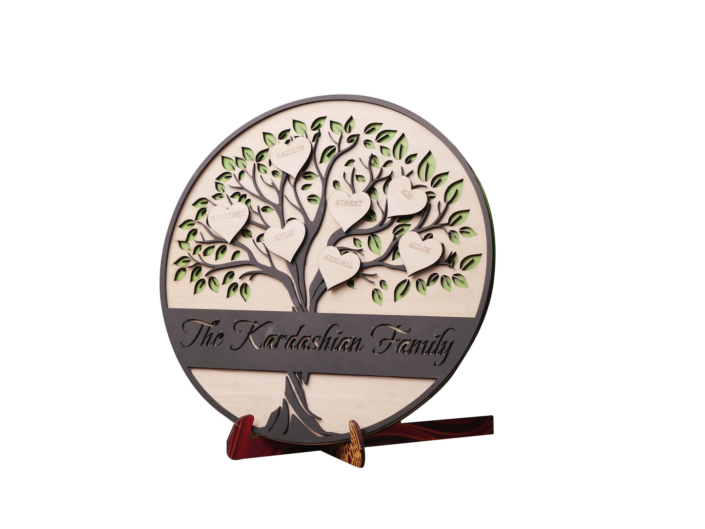 Family Tree Wooden Name Plate