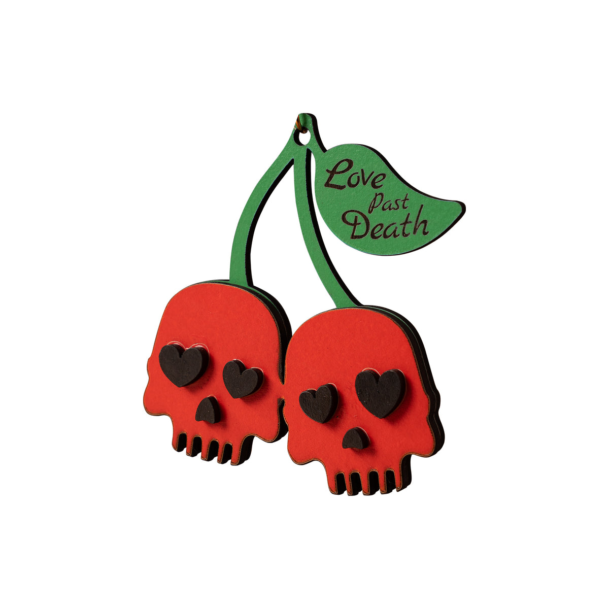 Halloween Skull Cherry Keychain