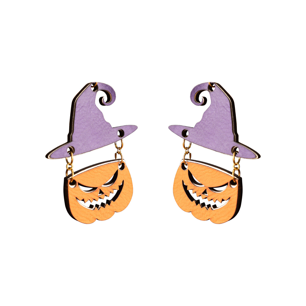 Halloween Pumpkin Cutout Earrings