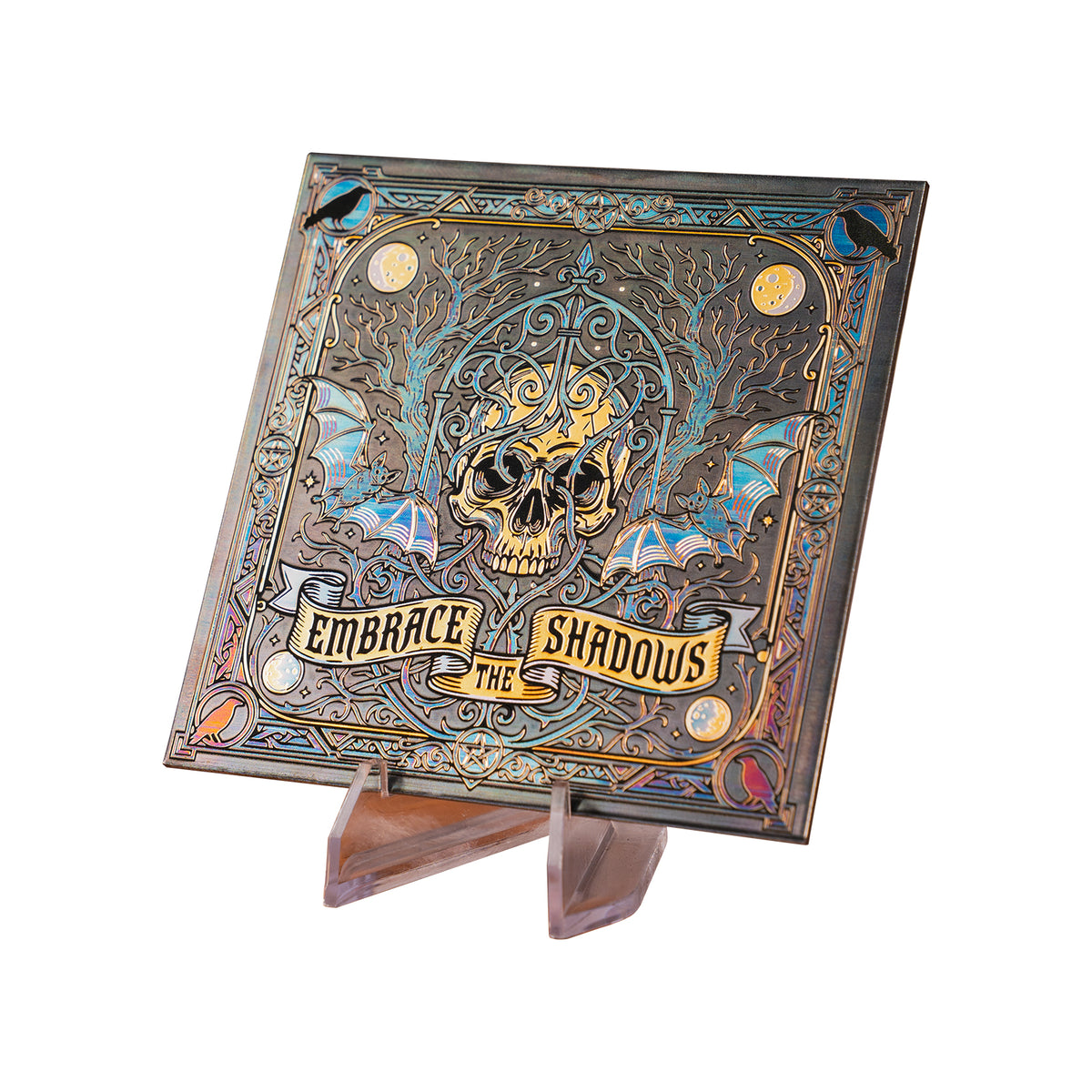 Halloween Skull Metal Color Engraving