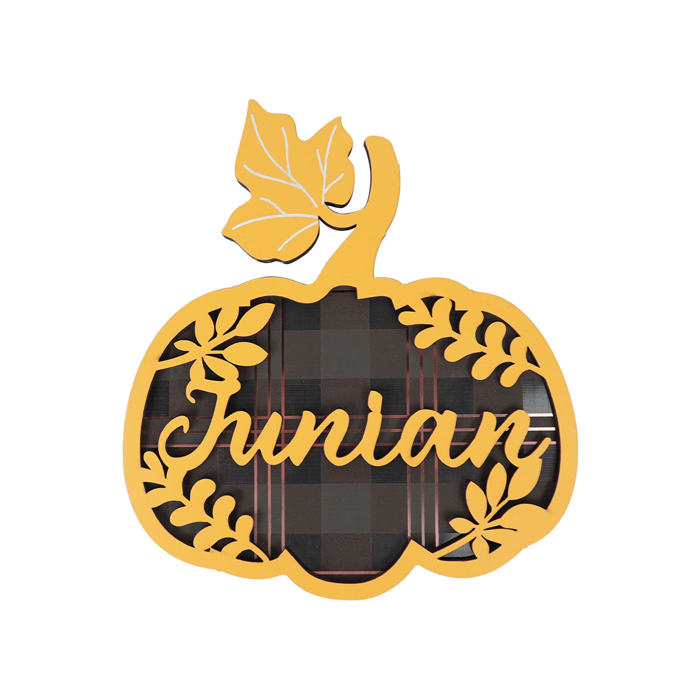 Mixed Materials Wooden Acrylic Pumpkin Ornament