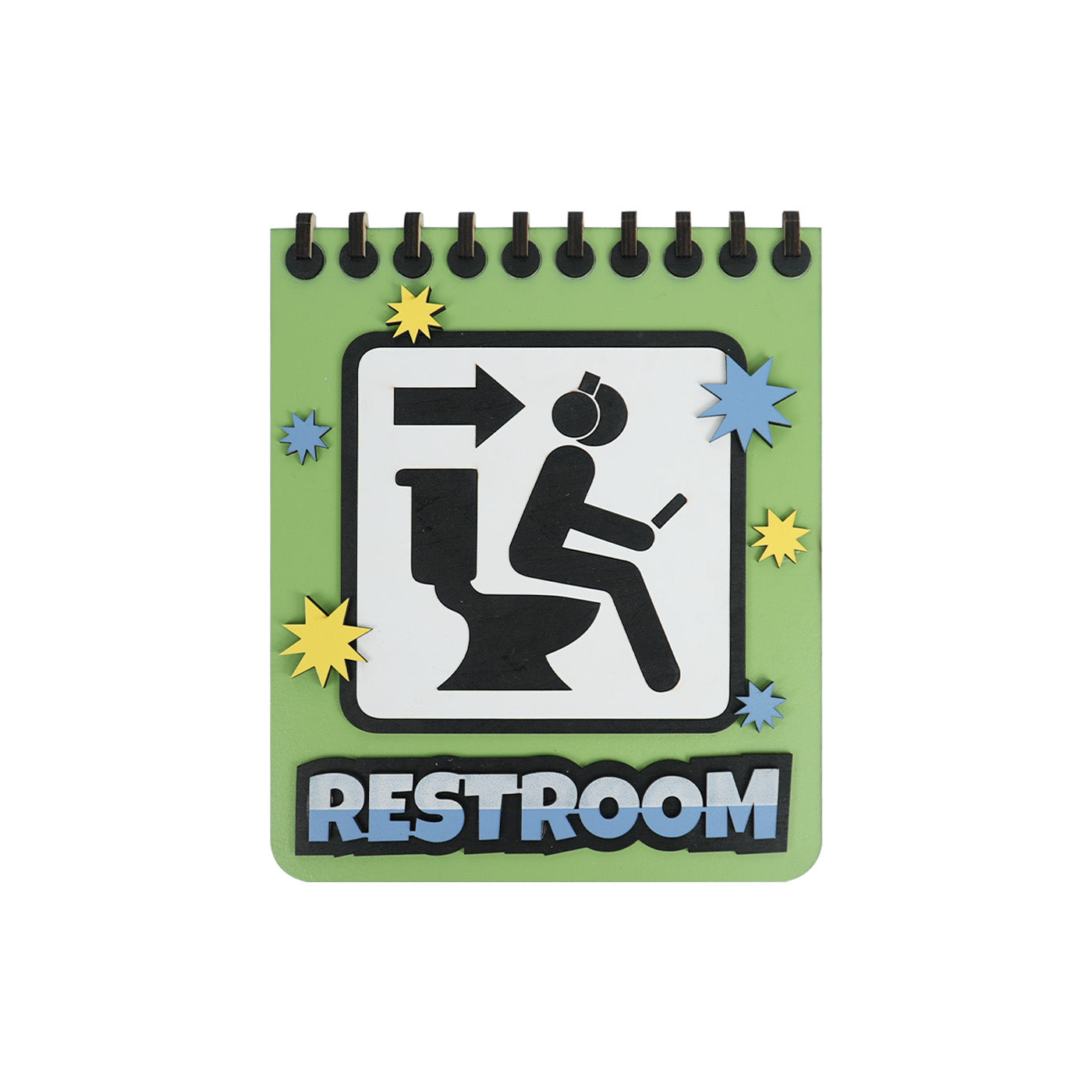 Restroom Bathroom notebook sign