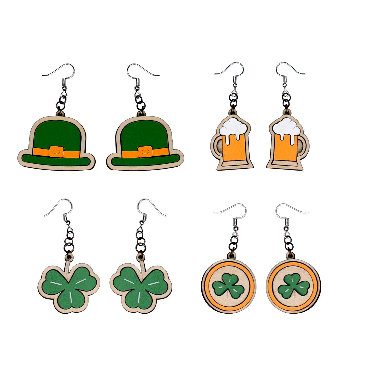 St Patricks Day Elements Earrings