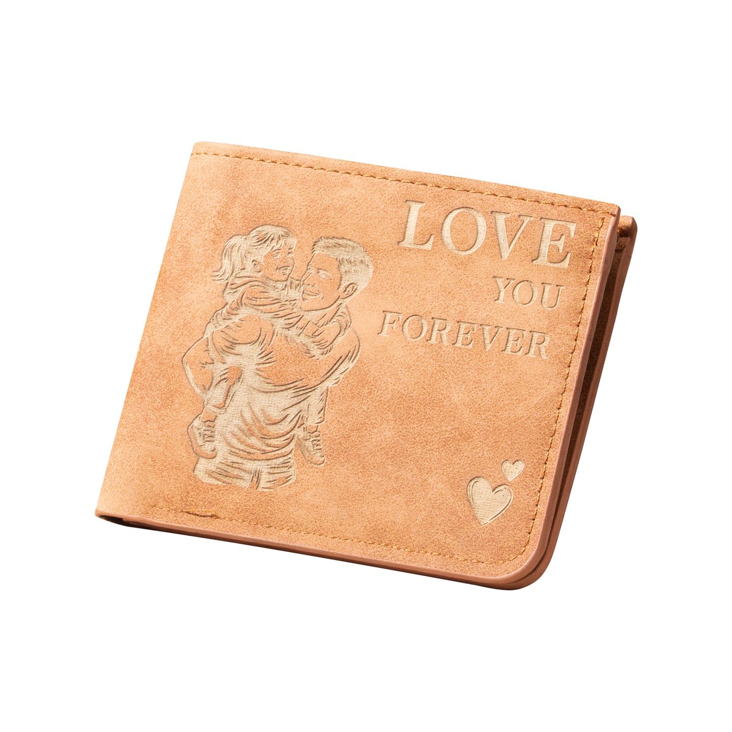 Father-Daughter Leather Wallet Engraving