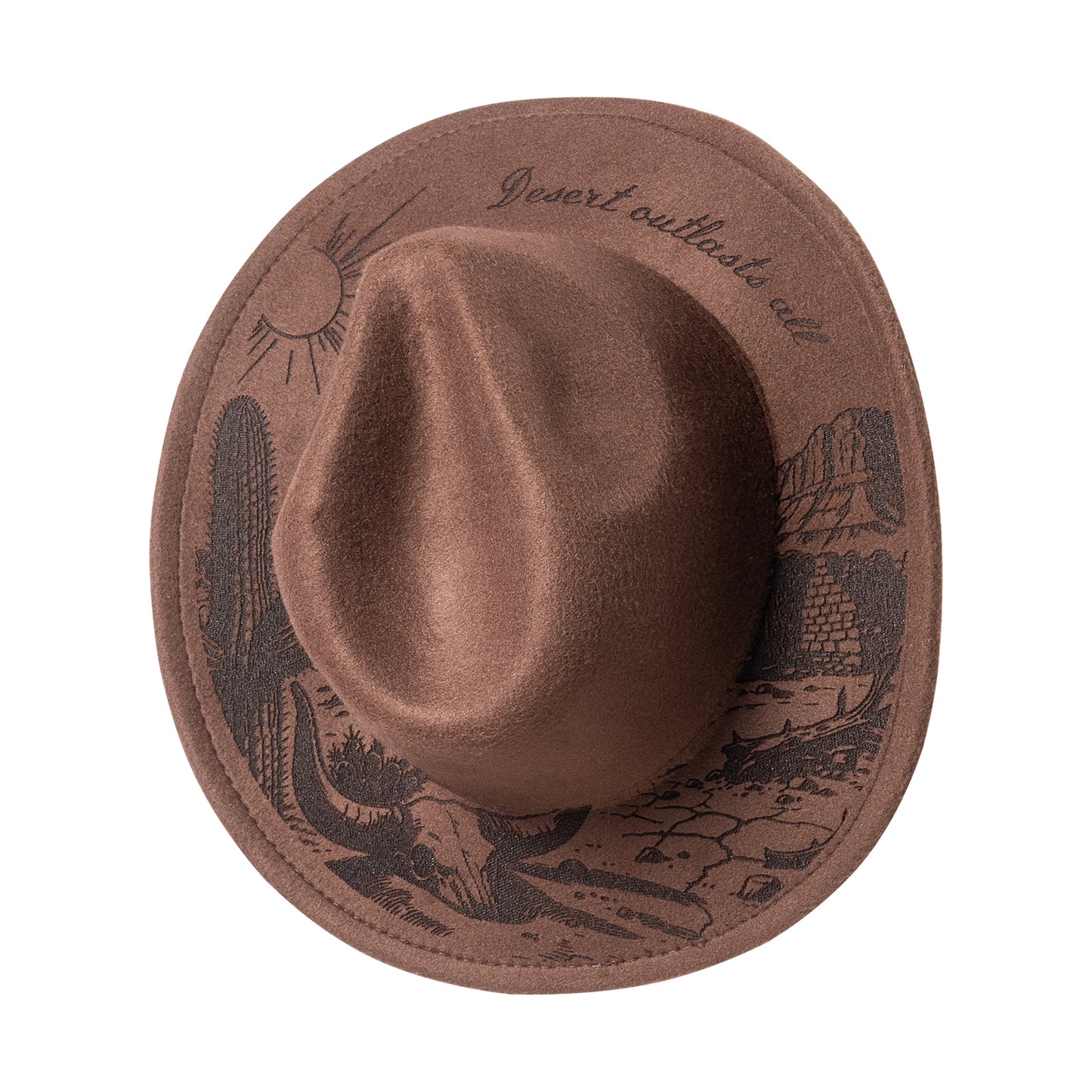 Wild West Cowboy Hat Engraving