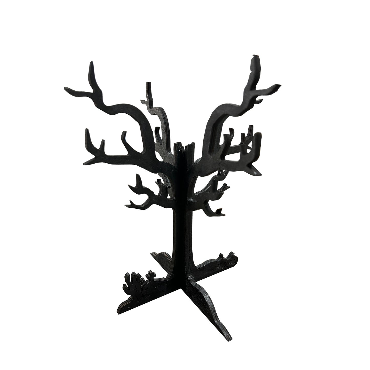 Wooden Halloween Scary Tree Jewelry Stand