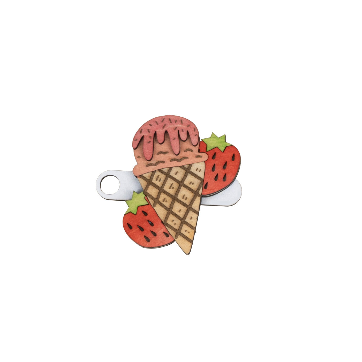 Summer Ice Cream Straws Tag