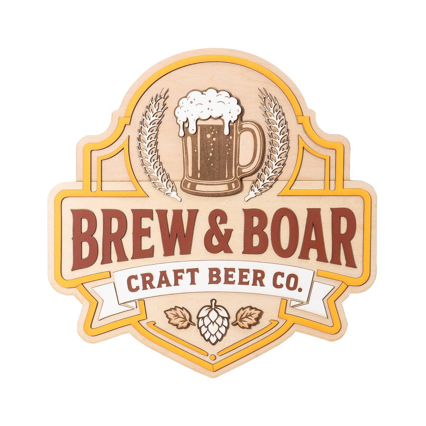 Wooden pub sign